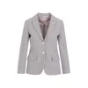 Thom Browne Checked Single-breasted Blazer In Multicolour