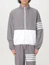 Thom Browne Two-tone Polyester Windbreaker In Grey