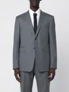 Thom Browne Grey Single-breasted Wool Jacket In Gray