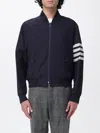 Thom Browne Blue Wool Bomber In Blue