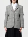 Thom Browne Prince Of Wales Blazer In Gray