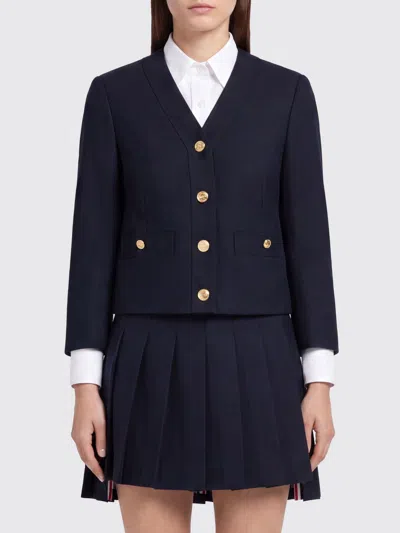Thom Browne Jacket Woman Color Blue
