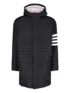 Thom Browne Relaxed Fit Hooded Jacket In Black