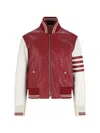 Thom Browne Ribbed Collar Striped Sleeves Jacket Front Pockets