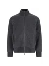 Thom Browne Ribbed High Collar Jacket With Side Pockets