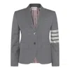 Thom Browne 4-bar Stripes Single-breasted Wool Blazer In Gray