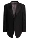 Thom Browne Single-breasted Buttoned Blazer In Black