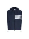 Thom Browne 4-bar Stripe Ripstop Hooded Gilet In Blue
