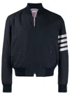 Thom Browne 4-bar Plain Weave Suiting Bomber Jacket In Blue