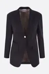 Thom Browne Woman Midnight Blue Wool Blazer In Blue
