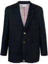 Thom Browne Tweed Single-breasted Blazer In Blue