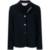 Thom Browne Compact Knit Blazer Jackets Blue In Blue
