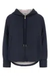 Thom Browne Navy Blue Polyester Down Jacket In Blue