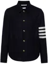 Thom Browne '4-bar Utility' Single-breasted Jacket In Blue