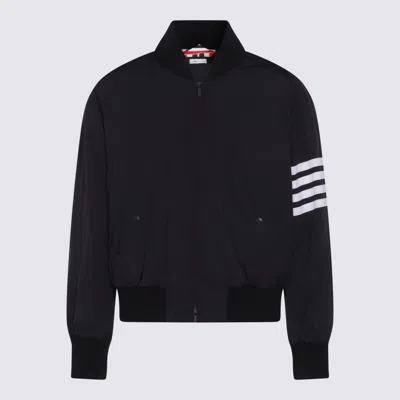 Thom Browne Jackets Blue And Green In Black