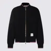 Thom Browne Cotton Zip Hoodie And Pockets In Black