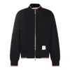 Thom Browne Chunky Loopback Jacket With Rwb Tipping Stripe In Multi