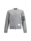 Thom Browne Zip Sweatshirt In Gray
