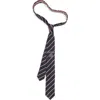 Thom Browne Formal Slim Striped Pattern Neck Ties In Blue