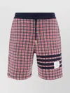 Thom Browne Check 4 Bar Sweat Cotton Shorts