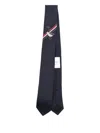 Thom Browne Jacquard Tie In Blue