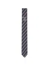Thom Browne Formal Slim Striped Pattern Neck Ties In Blue