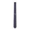 Thom Browne Formal Slim Striped Pattern Neck Ties In Blue