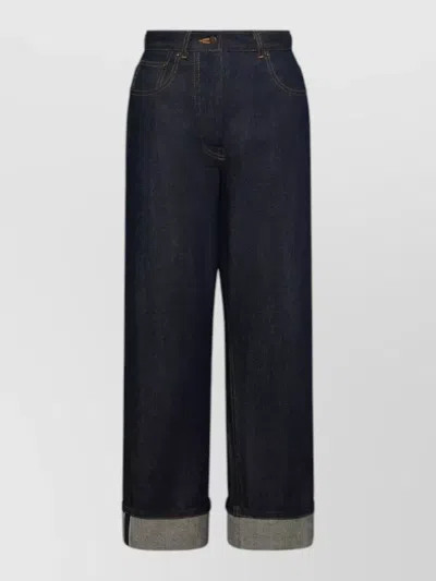 Thom Browne Japanese Selvedge Denim Five Pocket Trousers In Black
