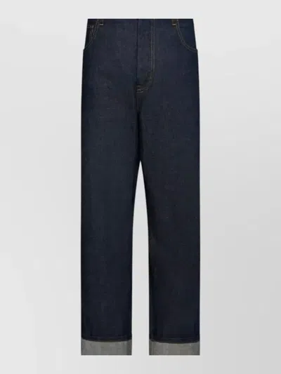 Thom Browne Japanese Selvedge Denim Five Pocket Trousers In Blue