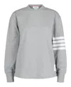 Thom Browne 4-bar Long-sleeve Cotton Jersey Ruby T-shirt In Brown