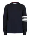 Thom Browne 4-bar Stripe Long-sleeve T-shirt In Blue