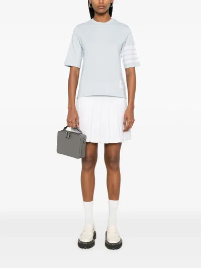Thom Browne Jersey 4 Bar Short Sleeve Tee Women In Gray