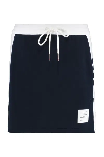Thom Browne Jersey Cotton Miniskirt In Brown