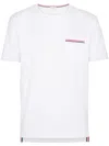 Thom Browne White Medium Weight Cotton Jersey T-shirt In White