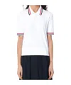 Thom Browne Jersey Polo Shirt In White