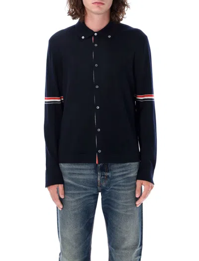 THOM BROWNE JERSEY STITCH BUTTON DOWN SWEATER