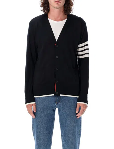 Thom Browne Classic V-neck Cardigan Sustainable In Black