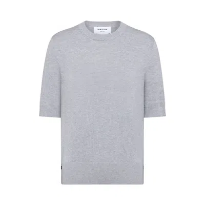 Pre-owned Thom Browne Jersey Stitch Short-sleeve Tee 'light Grey' | Women's Size 38 In Gray