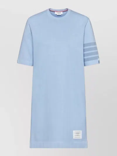 Thom Browne Jersey T-shirt Shirt Dress Short Sleeves In Blue