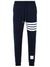 Thom Browne Pantalone Jogging Con Stampa 4bar Stripe In Blue