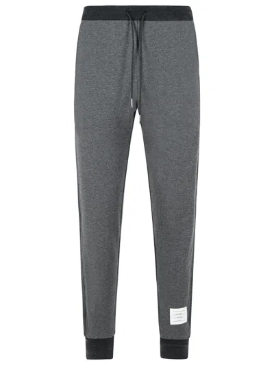 THOM BROWNE THOM BROWNE 'JOGGER' GREY COTTON PANTS