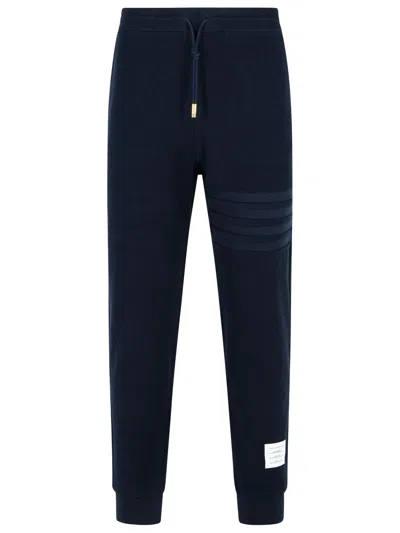 Thom Browne 'jogger' Navy Cotton Pants Men In Blue