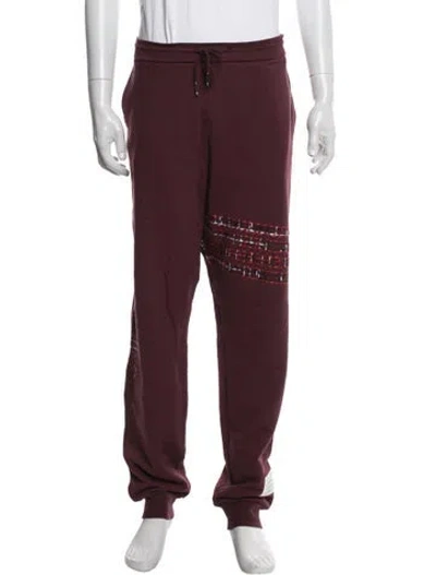 Pre-owned Thom Browne Joggers In Burgundy