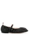 Thom Browne Women's Elegant Calf Leather Ballerinas In Black
