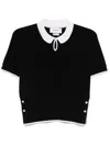 Thom Browne Keyhole Cashmere Polo Shirt In Black