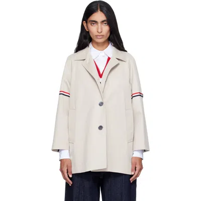Thom Browne Khaki Armband Cropped Car Coat