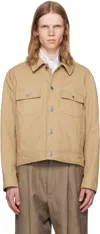 Thom Browne Khaki Backstrap Utility Jacket In Brown