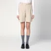 Thom Browne Cotton Blend Bermuda Shorts With Belt Loops In Brown