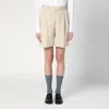 Thom Browne Khaki High-waisted Bermuda Shorts In Green