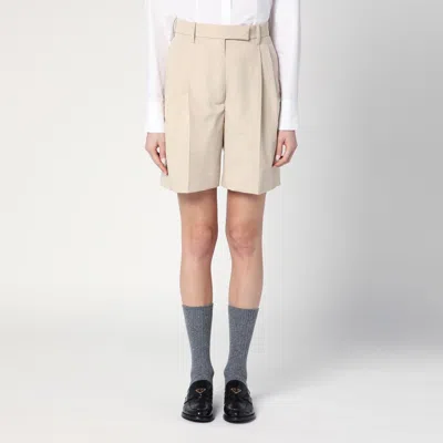 Thom Browne Rwb Gros-grain Short In Beige